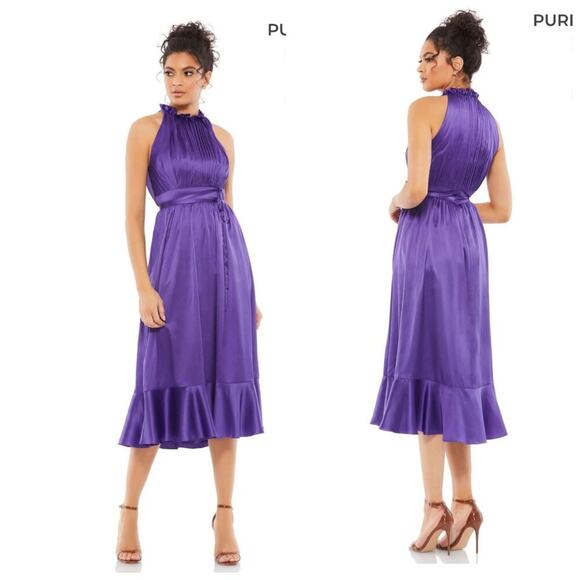 Mac Duggal Dresses & Skirts - Ieena Duggal - Sleeveless High Halter Neck Short Dress